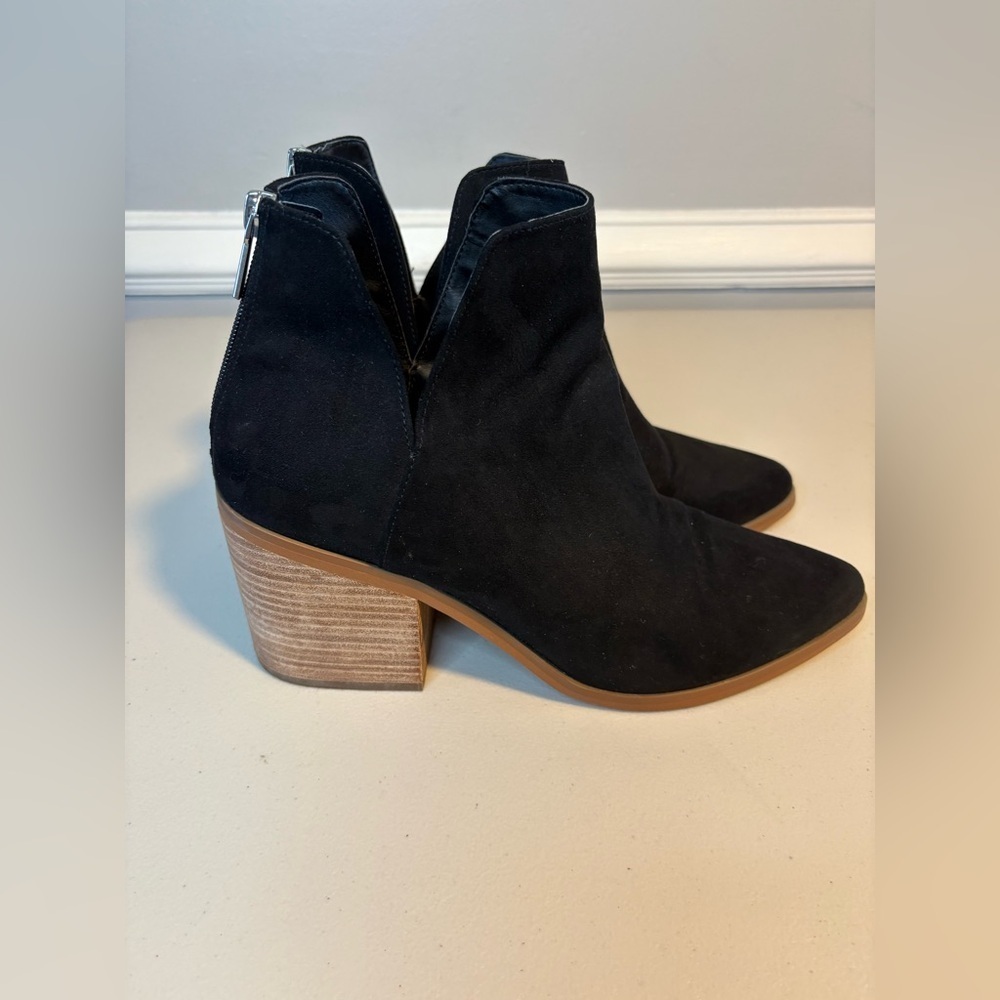 BP. (Nordstrom) Brynne Faux Suede Booties – Black | Size 11 - Picture 8 of 13